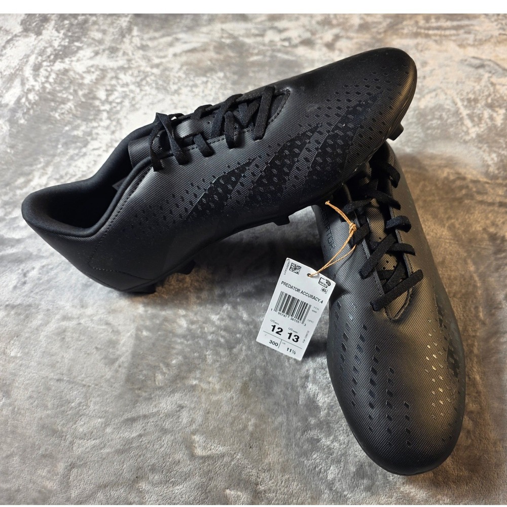 Adidas Predator Accuracy.4 FxG Soccer Cleats Men 12 Black‎ GW4605 NWOB
